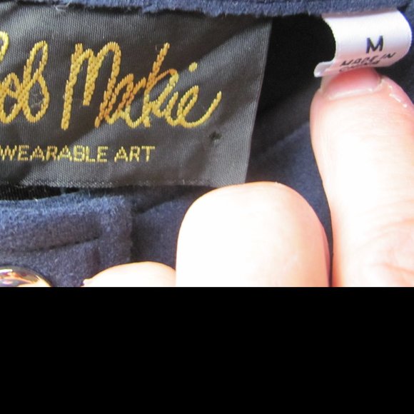 BOB MACKIE WEARABLE ART LADIES FAUX SUEDE JACKET S - Picture 12 of 12